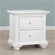 American Woodcrafters Cottage Traditions Eggshell White 2-Drawer Wood Nightstand
