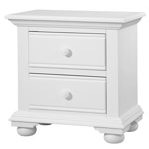 cottage traditions eggshell white 2-drawer wood nightstand