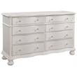 American Woodcrafters Rodanthe Dove White Wood 8-drawer Dresser