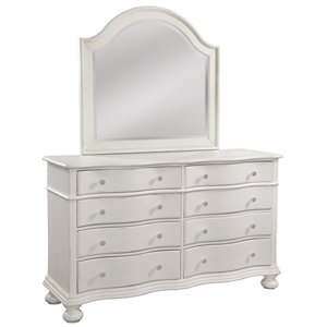 rodanthe dove white wood dresser and mirror