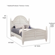American Woodcrafters Rodanthe Dove White Queen Wood Panel Bed
