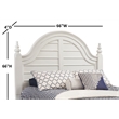 American Woodcrafters Rodanthe Dove White Queen Wood Panel Headboard