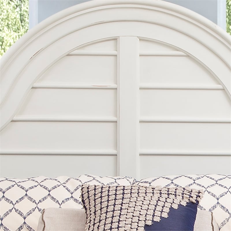 American Woodcrafters Rodanthe Dove White King Wood Panel Headboard