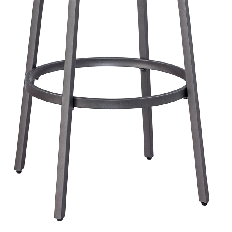 American Woodcrafters Stockton Backless Gray Metal 30