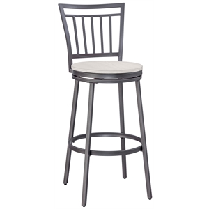 jacey gray metal swivel bar stool