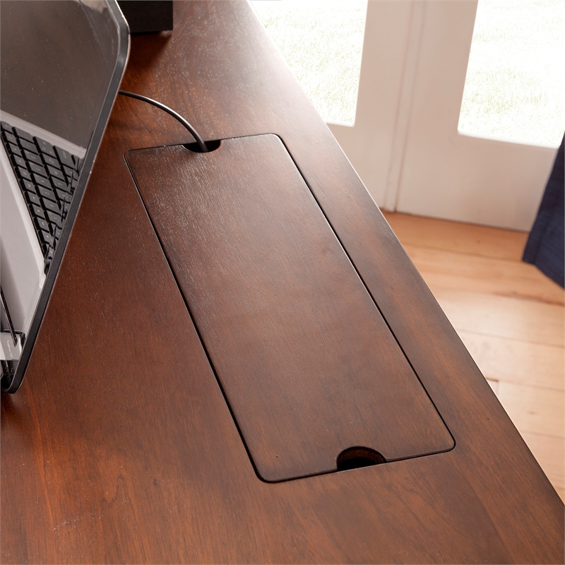 American Woodcrafters Sedona Rustic Cherry 60-inch Wood Storage Desk