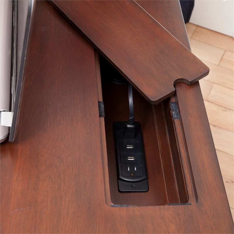 American Woodcrafters Sedona Rustic Cherry 60-inch Wood Storage Desk