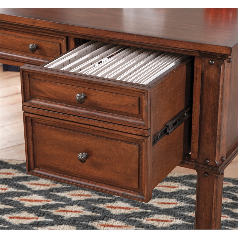 American Woodcrafters Sedona Rustic Cherry 60-inch Wood Storage Desk