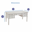 American Woodcrafters Sedona Antique White 60-inch Wood Storage Desk