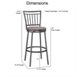 American Woodcrafters Talia 3-piece Driftwood and Metal Pub Height Table Set