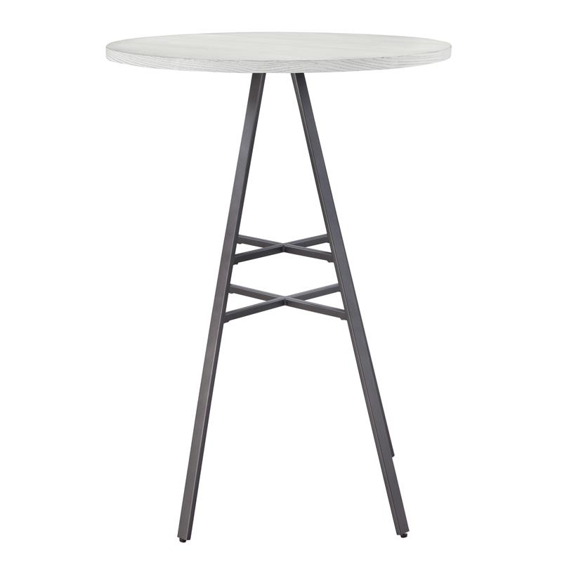 American Woodcrafters Jacey 3-piece White-wash and Metal Pub Height Table Set