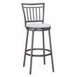 American Woodcrafters Jacey 3-piece White-wash and Metal Pub Height Table Set