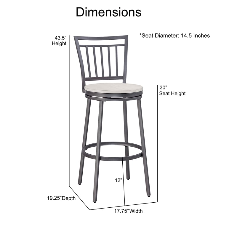 American Woodcrafters Jacey 3-piece White-wash and Metal Pub Height Table Set