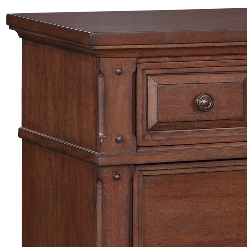 American Woodcrafters Sedona Cherry Finished Wood 3-Drawer Nightstand