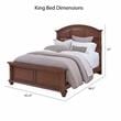 American Woodcrafters Sedona Cherry Finished Wood Arched King Panel Bed