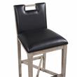 American Woodcrafters Jakarta Solid Wood with Black Bonded Leather Counter Stool