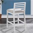 American Woodcrafters Siri White Solid Wood with Gray Fabric Counter Stool