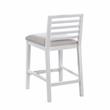 American Woodcrafters Siri White Solid Wood with Gray Fabric Counter Stool