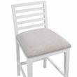 American Woodcrafters Siri White Solid Wood with Gray Fabric Counter Stool