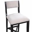 American Woodcrafters Barcelona Solid Wood Black with Gray Fabric Bar Stool