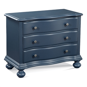 rodanthe shipyard blue wood 3-drawer bachelor chest