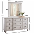 American Woodcrafters Salter Path Wood 9-Drawer Dresser & Mirror in Oyster White