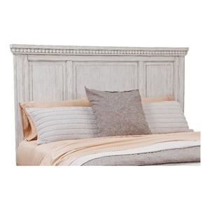 American Woodcrafters Salter Path Wood King Panel Headboard in Oyster White