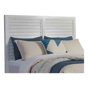 American Woodcrafters Dunescape 79&quotW Wood King Panel Headboard in White