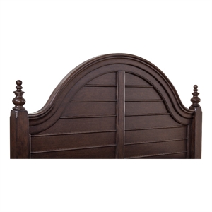 American Woodcrafters Rodanthe 66&quotW Queen Panel Wood Headboard in Tobacco Brown