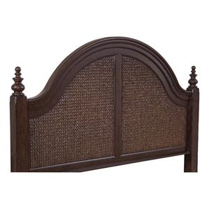 American Woodcrafters Rodanthe 66&quotW Queen Woven Wood Headboard in Tobacco Brown
