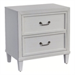 Dunescape White Finished Wood 2-Drawer Coastal Style Nightstand