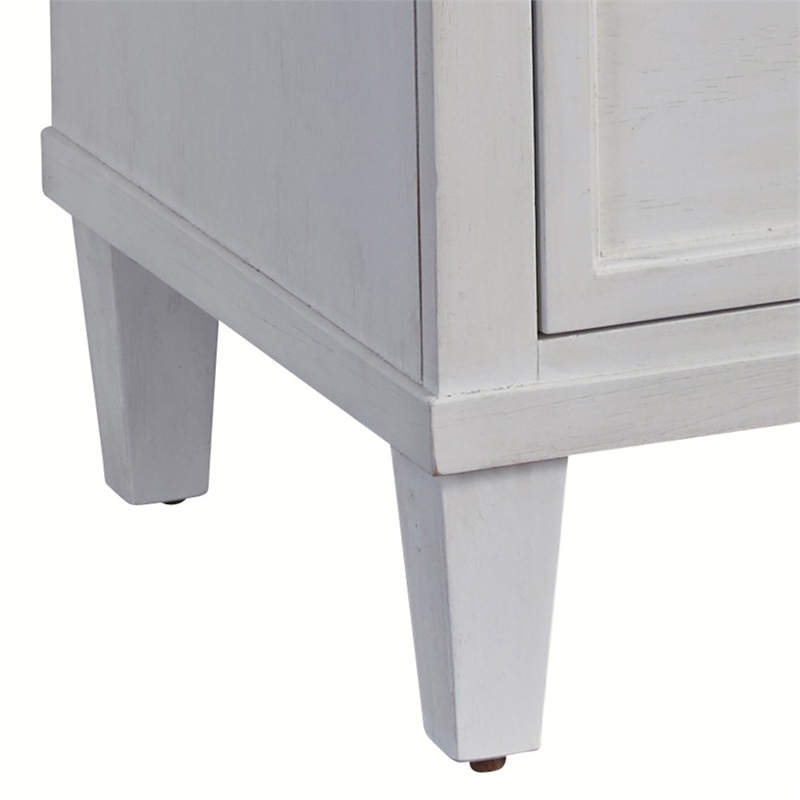 Dunescape White Finished Wood 2-Drawer Coastal Style Nightstand