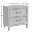 Dunescape White Finished Wood 2-Drawer Coastal Style Nightstand