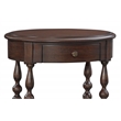 Rodanthe Tobacco Brown Wood 1-drawer Oval Shape Accent Table