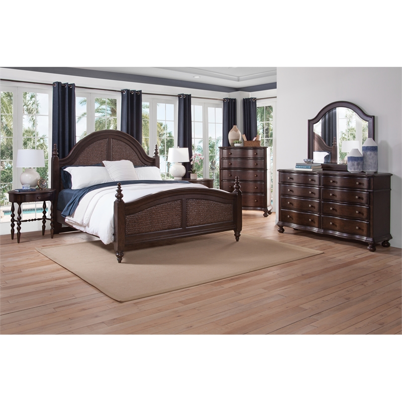Rodanthe Tobacco Brown Wood 1-drawer Oval Shape Accent Table