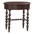 Rodanthe Tobacco Brown Wood 1-drawer Oval Shape Accent Table
