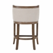 Houston Oversized Warm Brown Solid Wood 26-inch Seat Height Bar Stool