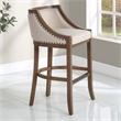 Houston Oversized Warm Brown Solid Wood 30-inch Seat Height Bar Stool
