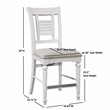 Cottage Traditions Eggshell White Wood Counter Height Chair - Set of 2