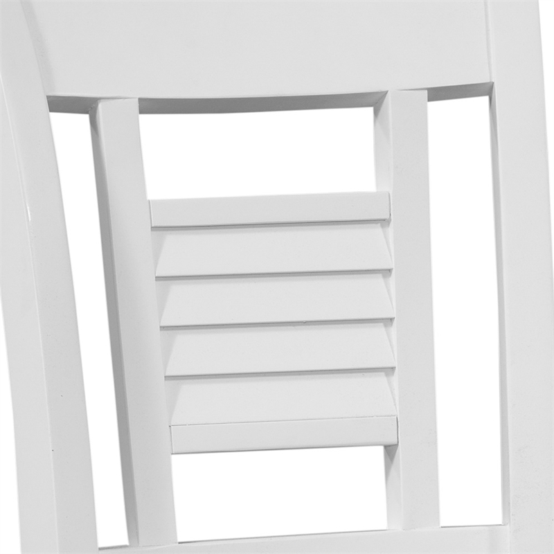 Cottage Traditions Eggshell White Wood Coastal Style Dining Chair - Set of 2