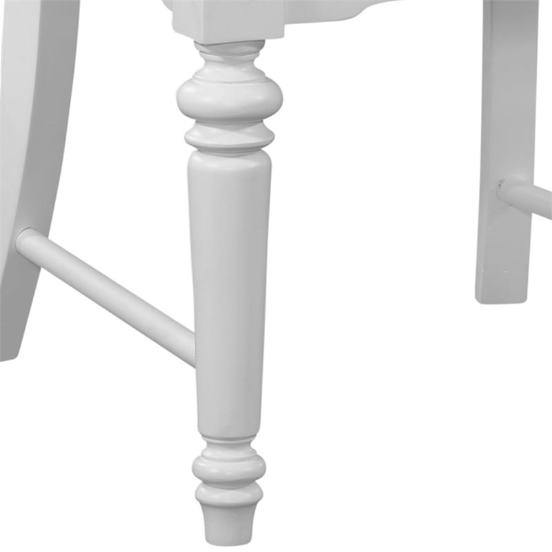 Cottage Traditions Eggshell White Wood Coastal Style Dining Chair - Set of 2
