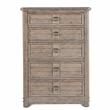 Meadowbrook Beige Antique Sand Wood 5-drawer Farmhouse Style Chest