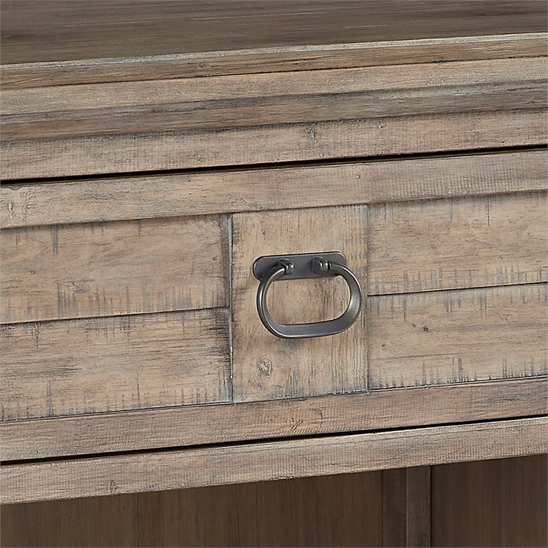 Meadowbrook Beige Antique Sand Wood One Drawer Farmhouse Nightstand