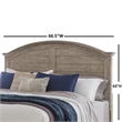 Meadowbrook Beige Antique Sand Wood Farmhouse Queen Arched Panel Headboard