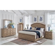 Meadowbrook Beige Antique Sand Wood Farmhouse Queen Arched Panel Bed