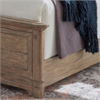 Meadowbrook Beige Antique Sand Wood Farmhouse Queen Arched Panel Bed