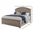 Meadowbrook Beige Antique Sand Wood Farmhouse King Size Arched Panel Bed