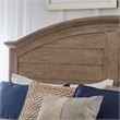 Meadowbrook Beige Antique Sand Wood Farmhouse King Size Arched Panel Bed