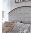 Meadowbrook White-Washed Wood Farmhouse King Size Arched Panel Headboard