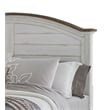 Meadowbrook White-Washed Wood Farmhouse King Size Arched Panel Bed